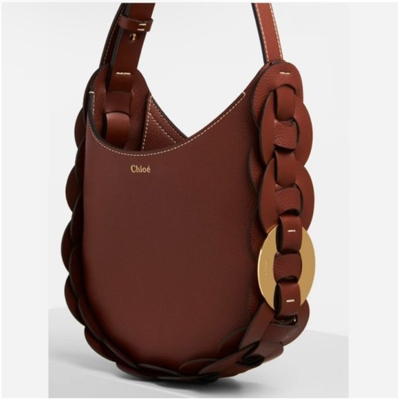 LNWOT Chloe Darryl Small Hobo Crossbody in Sepia Cognac Brown - Picture 4 of 14